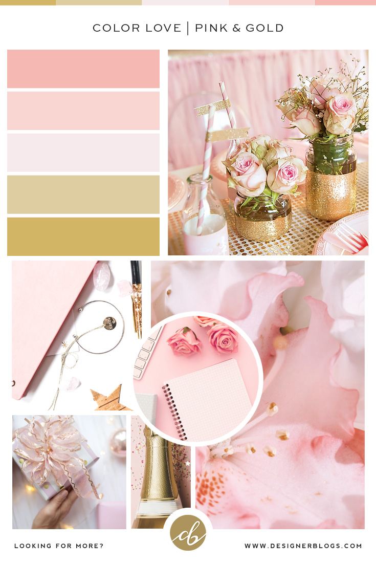 Color Love Pink And Gold Large Color Palette 