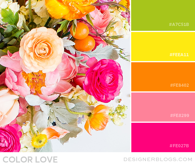 yellow and pink  Color Palette Ideas