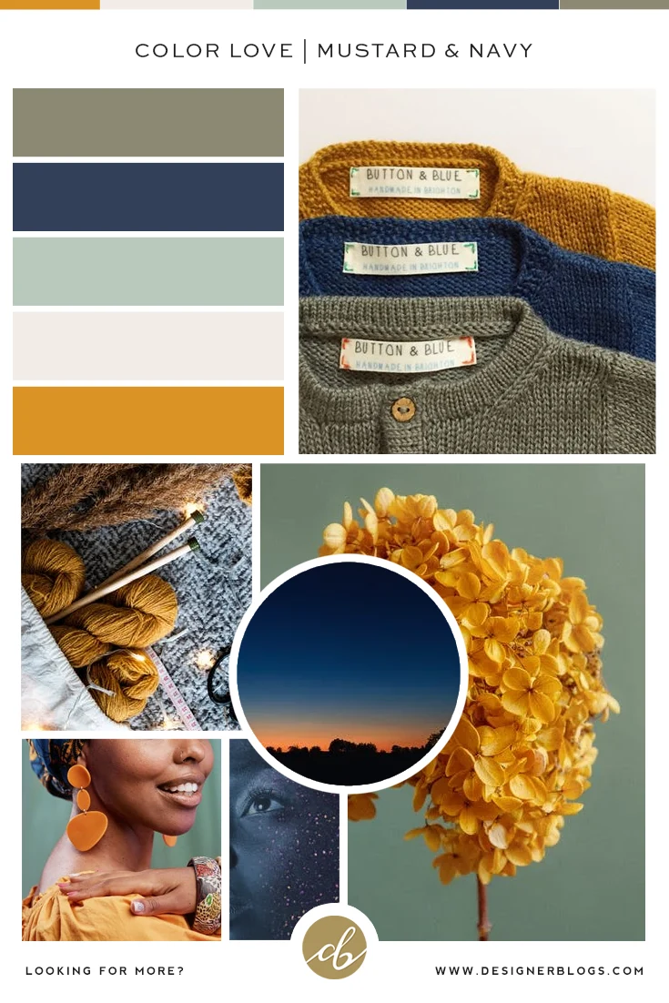 Color Love  Mustard & Navy - Designer Blogs
