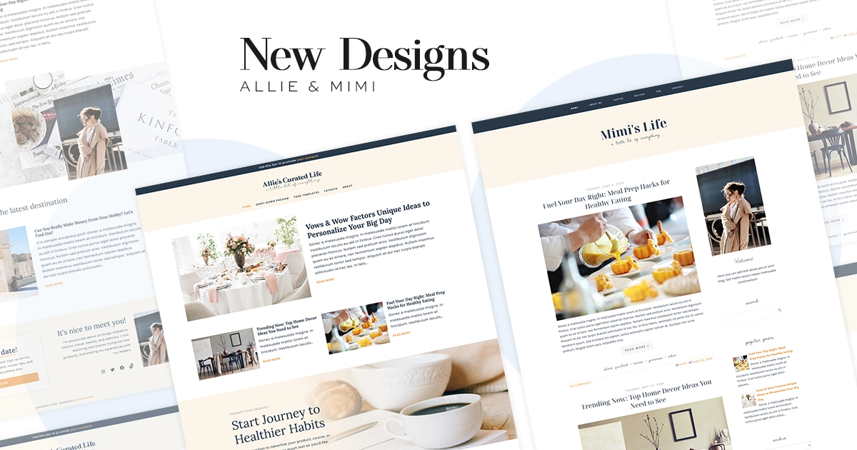 New designs alert - Meet Allie & Mimi