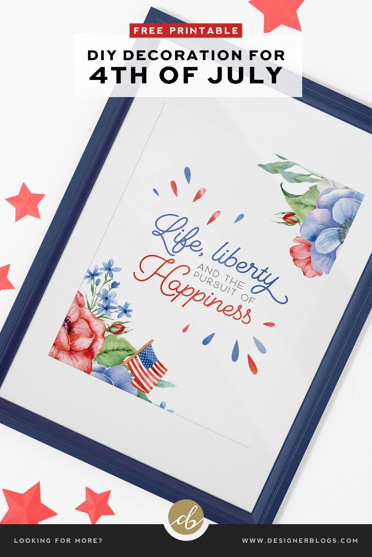 Blooming Freedom: DIY 4th of July Decorations with Free Printable Posters